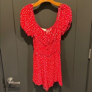 Altar’d State red floral romper
